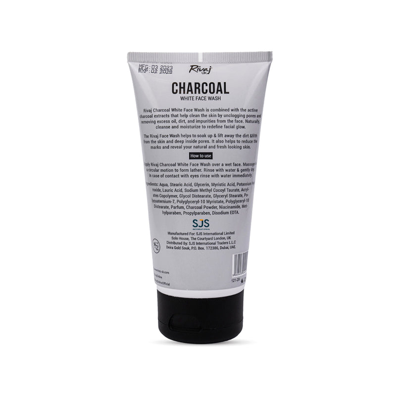 RIVAJ-UK Charcoal White Face Wash (100ml)