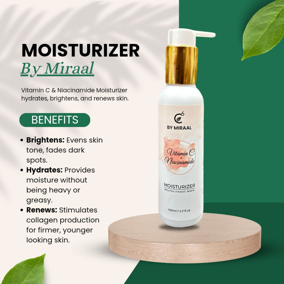 C6 BY MIRAALVITAMIN C & NIACINAMIDE MOSTURIZER