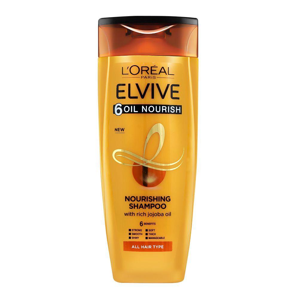 LOreal Paris 6 Oil Nourish Scalp + Hair Nourishing Shampoo, For All Hair Types, 360ml
