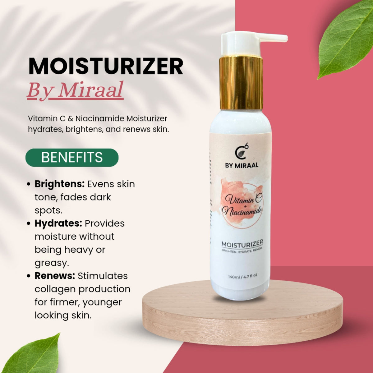 C6 BY MIRAALVITAMIN C & NIACINAMIDE  MOSTURIZER