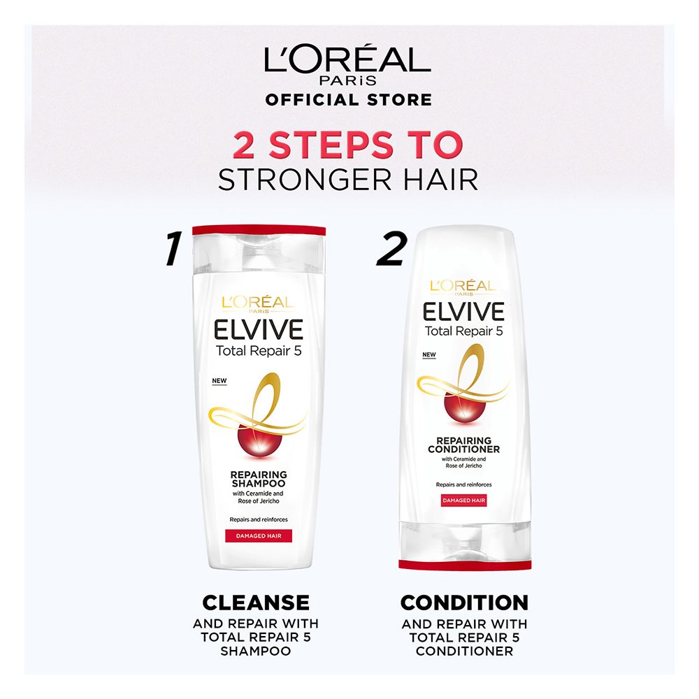 L'Oreal Paris Total Repair 5 Repairing Shampoo, For Damaged Hair, 175ml